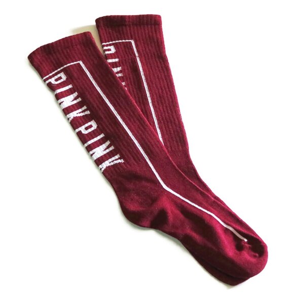 Victoria's Secret PINK Below The Knee Maroon Red NWOT One Size Rare - Picture 5 of 6